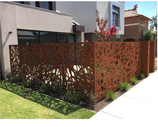 corten steel fence panels