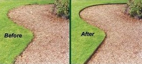 garden edging makes a path border