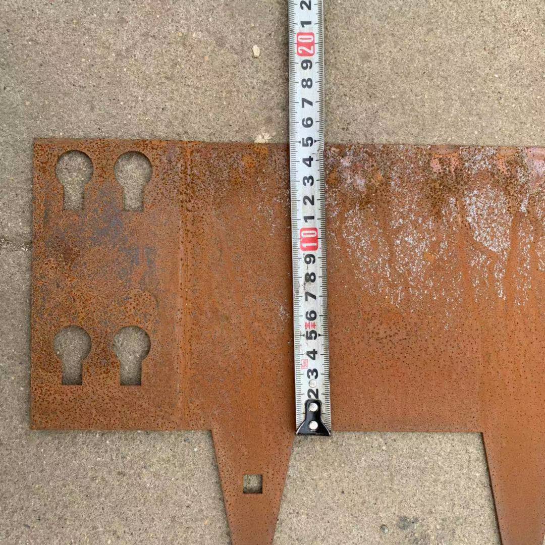 size of AHL corten steel garden edging