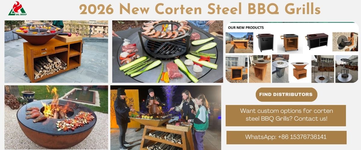 corten steel bbq grills
