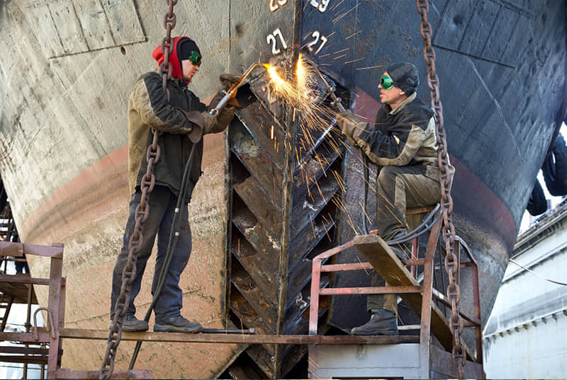 shipbuilding steel welding