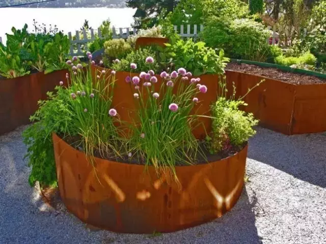 spiral shape corten steel flowerport