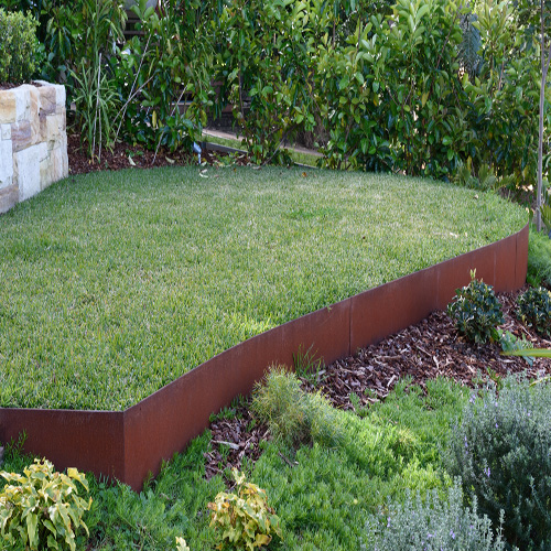 corten steel lawn edging
