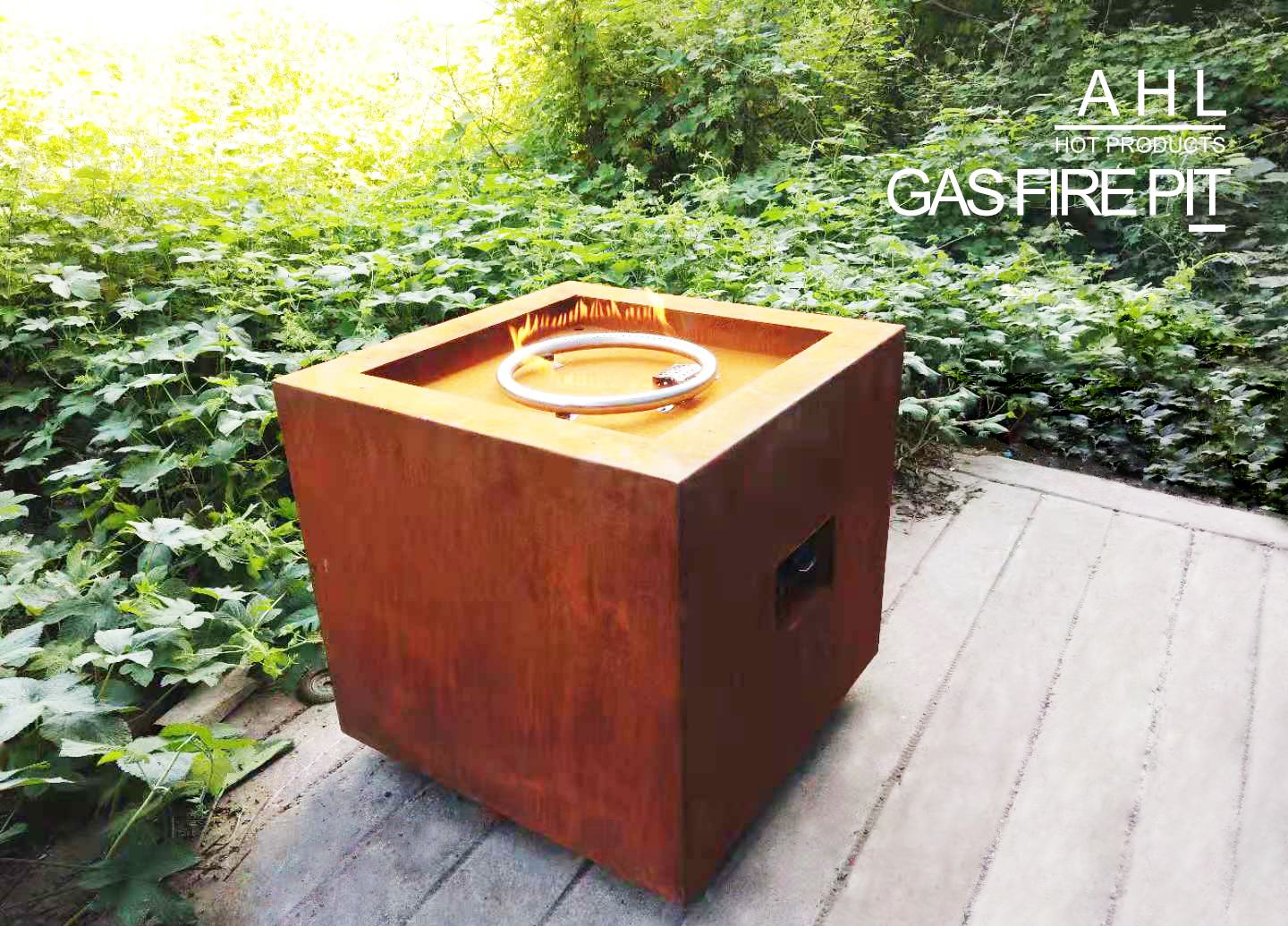 AHL CORTEN gas fire pit