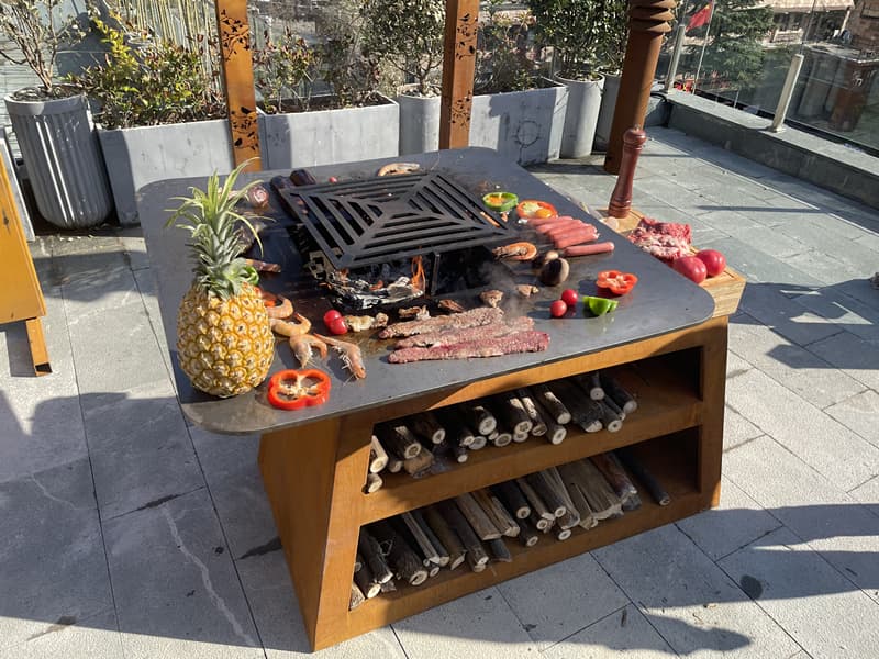 Corten Steel BBQ Grill