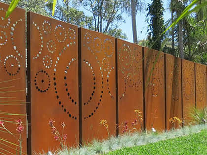 corten steel screens and panels